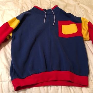 Nordstrom active retro sweater blue red unisex